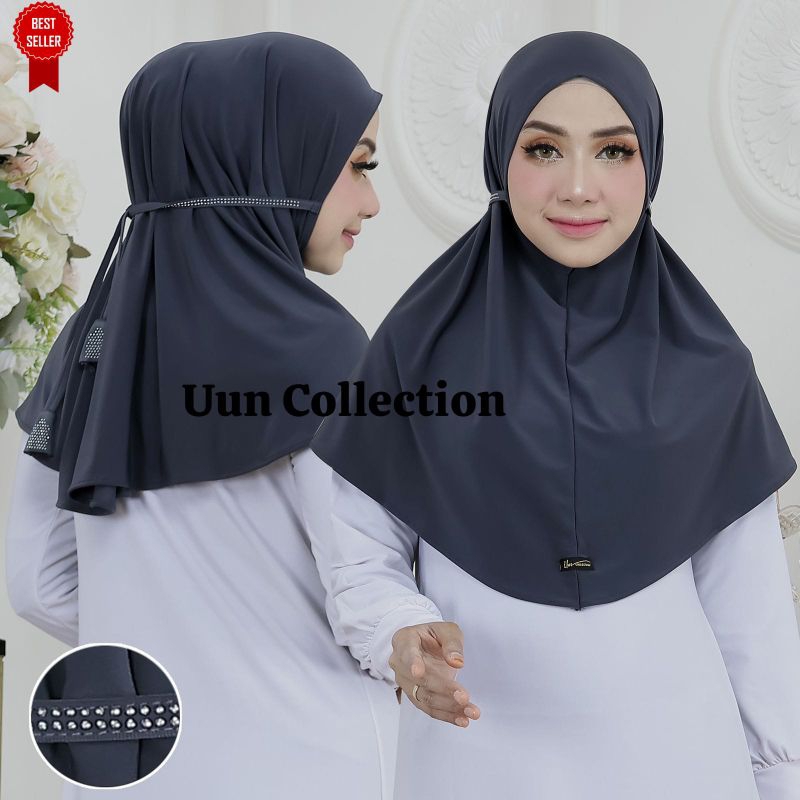 [Grosir/5pcs]Kerudung Non Tali Bergo Uun Jersey M Press