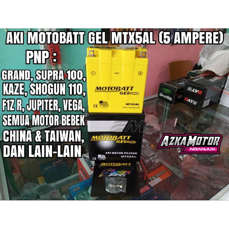 Aki Motobatt Grand F1Z R Jupiter Z original MTX5AL