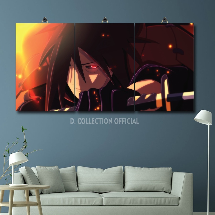 Hiasan Ruangan Jumbo Gambar Naruto Shippuden Keren 60X30 Multipanel | Pajangan Ruangan Murah Anime G