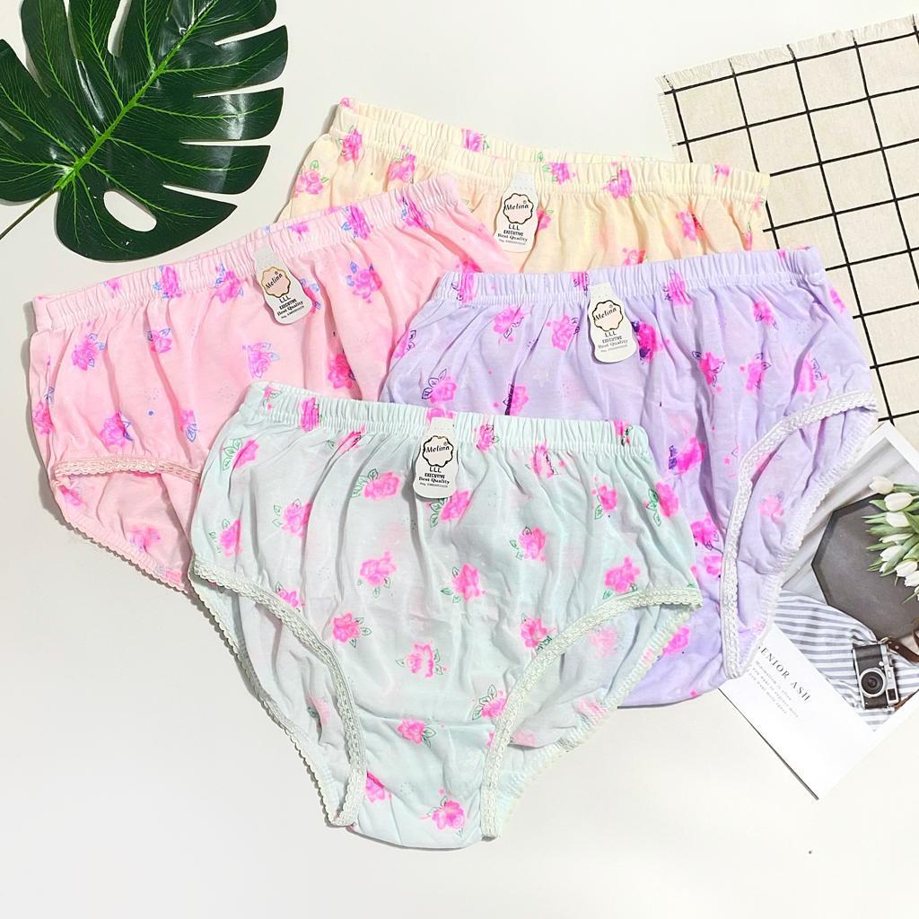 Celana Dalam Wanita Melina Motif Bunga Isi 12 | CD Melina Murah