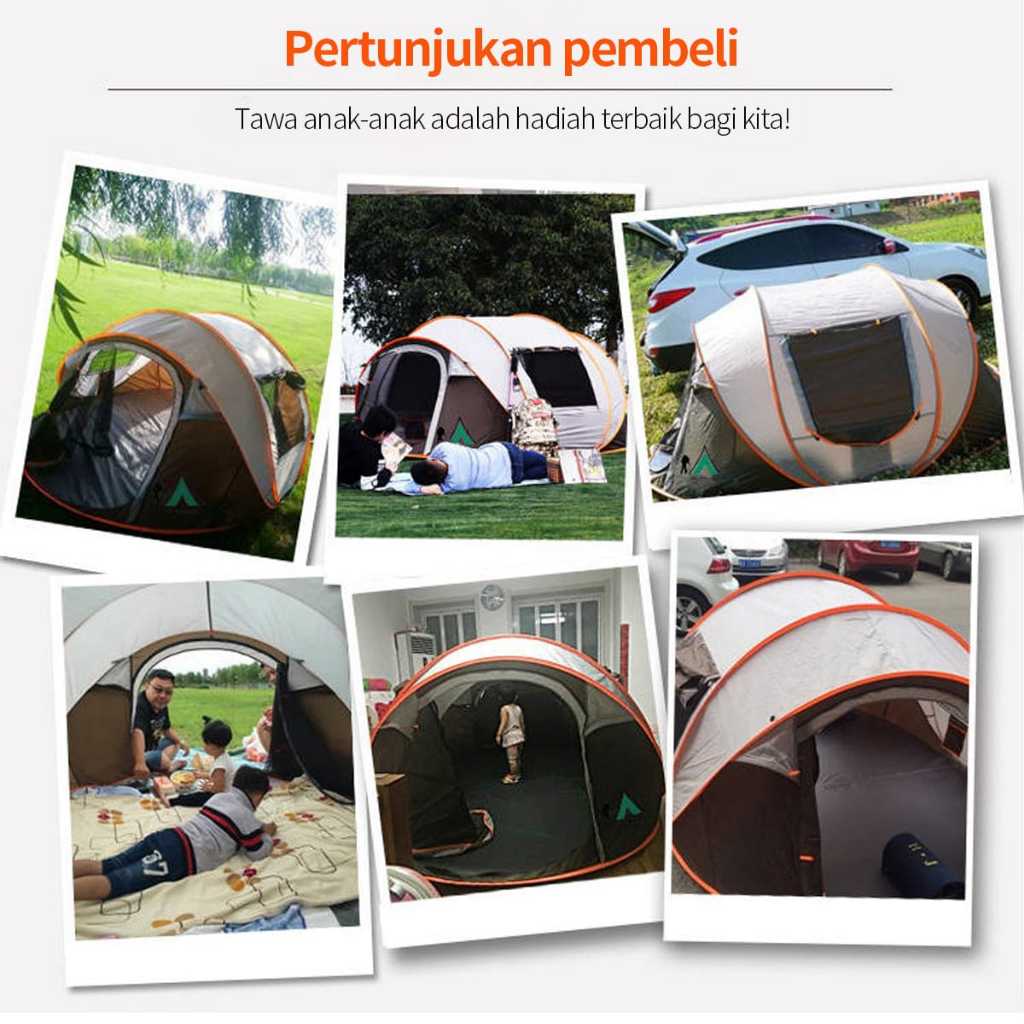 Tenda Camping 5 Orang8 Orang12 Orang Portable Waterproof Camping Tent Windproof Rainproof Four