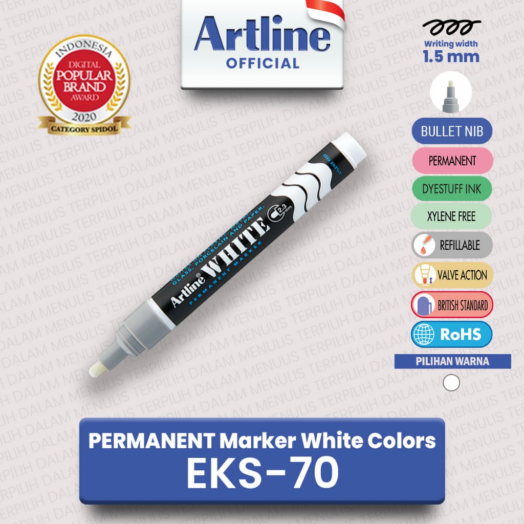 

ARTLINE Spidol Permanent Marker White Colour EKS-70