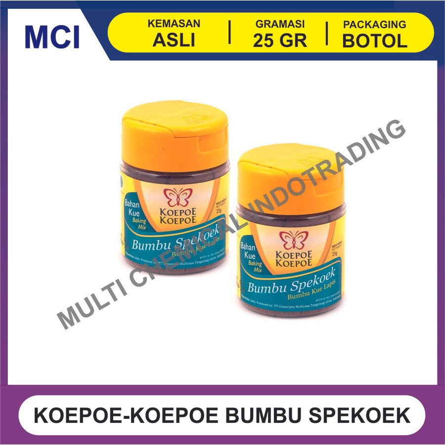

BUMBU SPEKOEK KOEPOE KUPU / PERISA LAPIS LEGIT 25 GR - 1 DUS 72 PCS