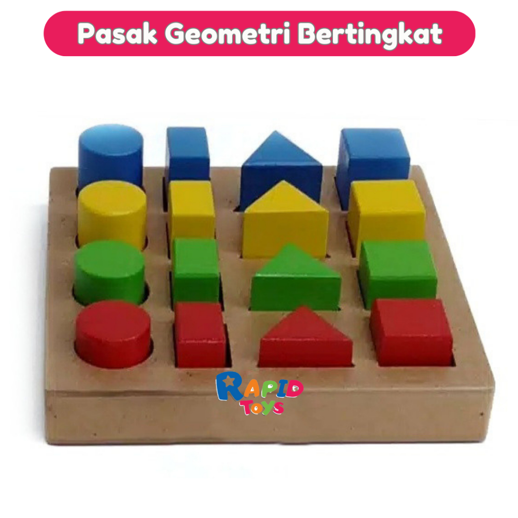 Pasak Geometri Bertingkat Warna