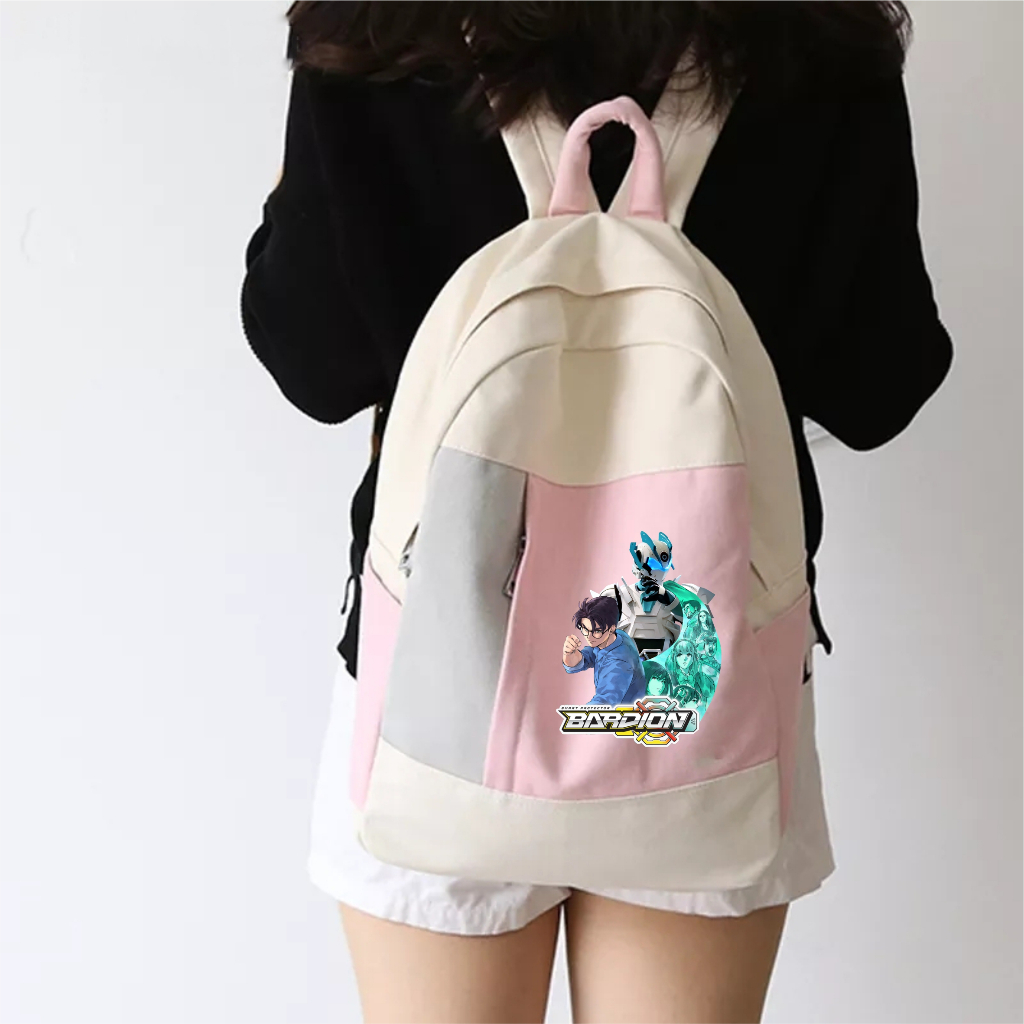 PVJ Tas Anak Sekolah Motif Karakter Robot Bardion Tas Ransel Anak