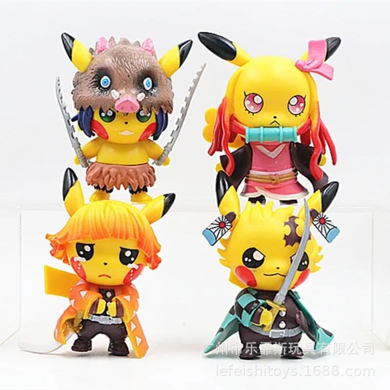 action figure pokemon topper cake mainan pajangan demon slayer