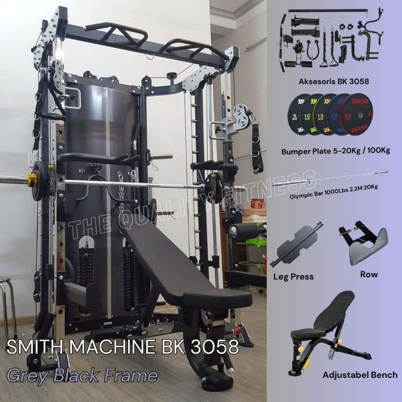 Package Premium Smith Multi Fungsional Machine BK3058 Frame Grey Black
