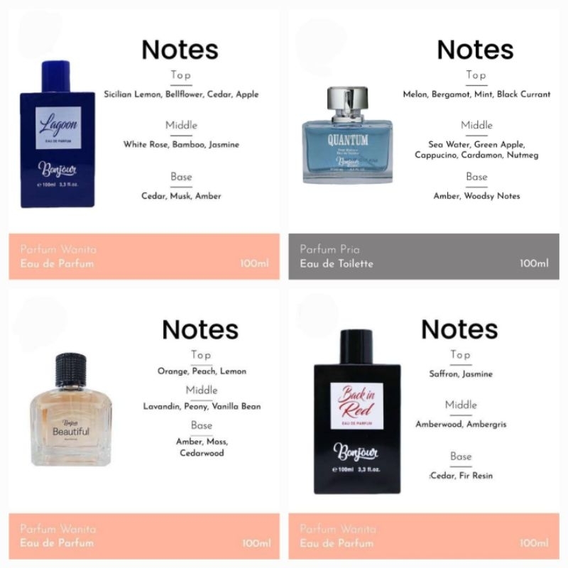 Bonjour parfume 100 ml