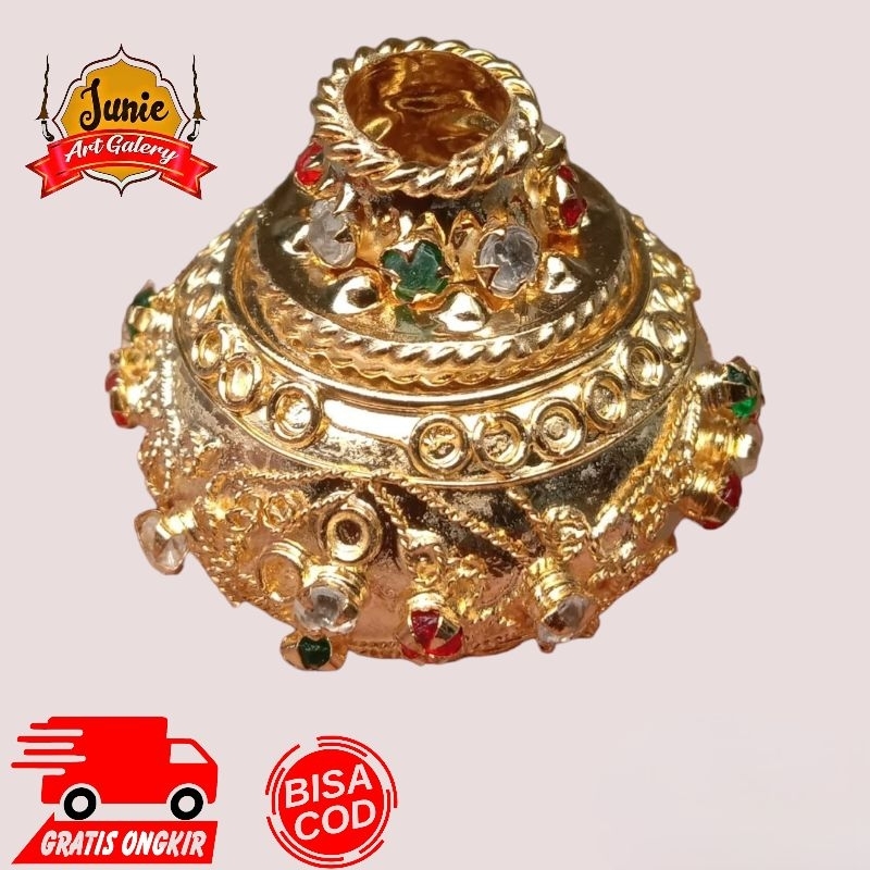 MENDAK SELUT KUNINGAN EMAS BATU PERMATA