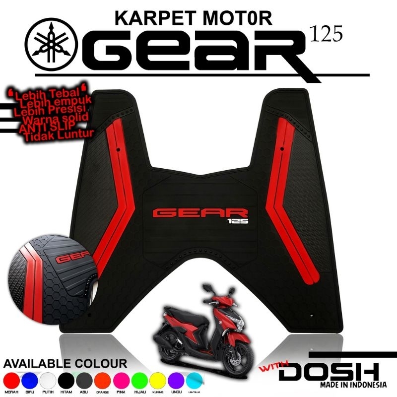Karpet Gear 125 - Karpet Yamaha Gear 125 - Alas Kaki Gear - Pijakan Kaki Gear - Karpet Gear