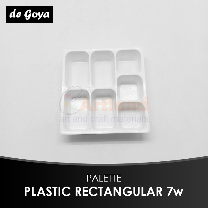 

De goya plastic rectangular pallet 7 well 10.5x10.2x3cm