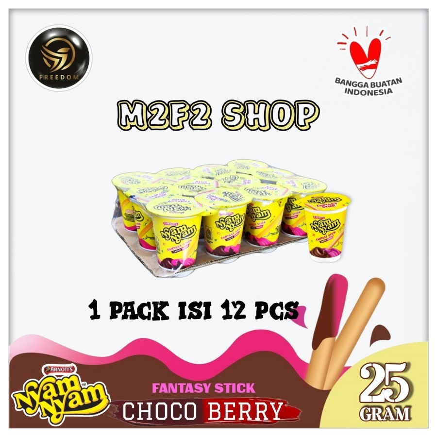 

Nyam Nyam Fantasy Stick Rasa Chocoberry - 25 gr (Kemasan 1 Pack)