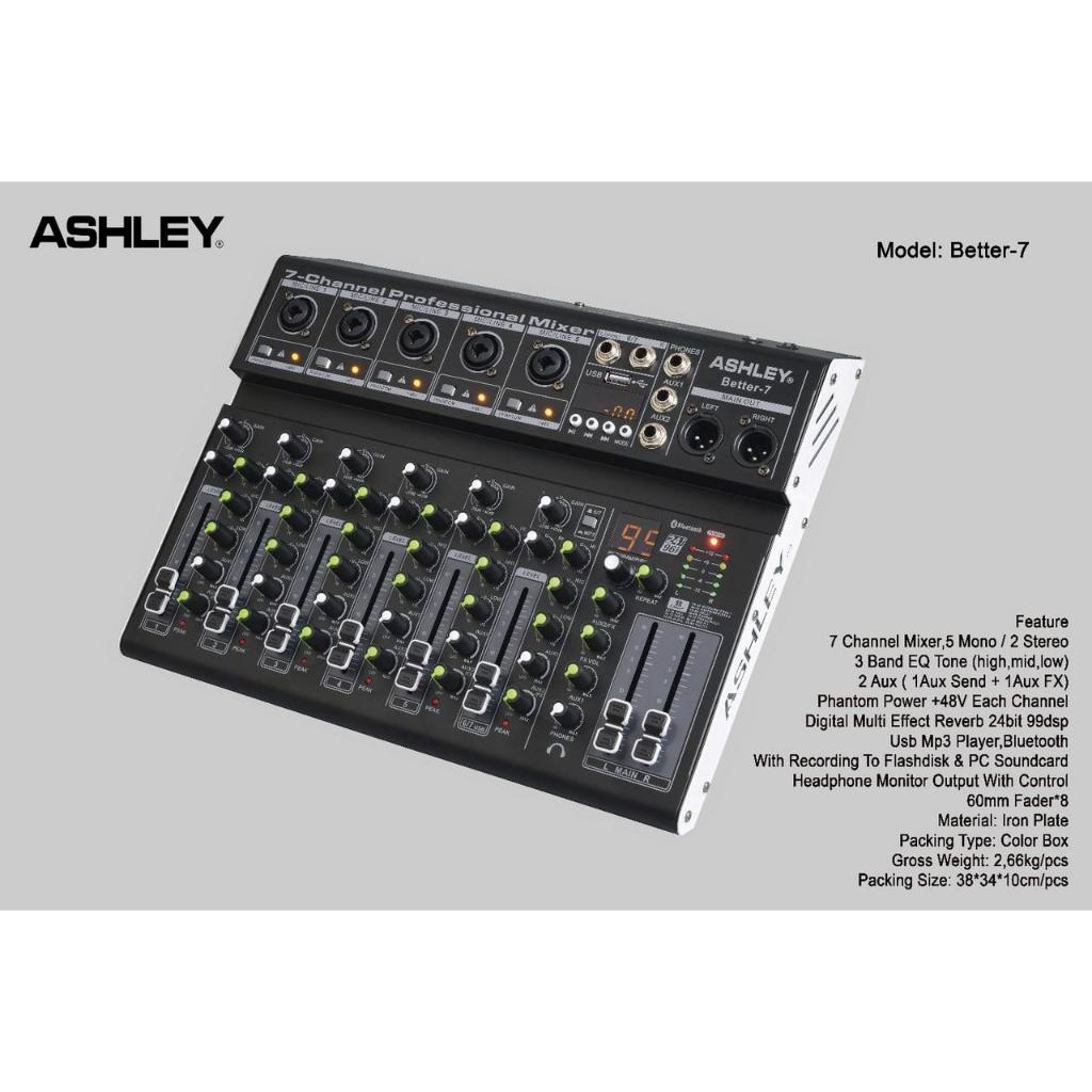 MIXER AUDIO Ashley Better 7 Mixer Bluetooth Original