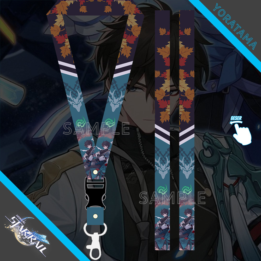 

Gantungan Tali Lanyard Danheng Honkai Star Rail, Gantungan Anime Anti Air