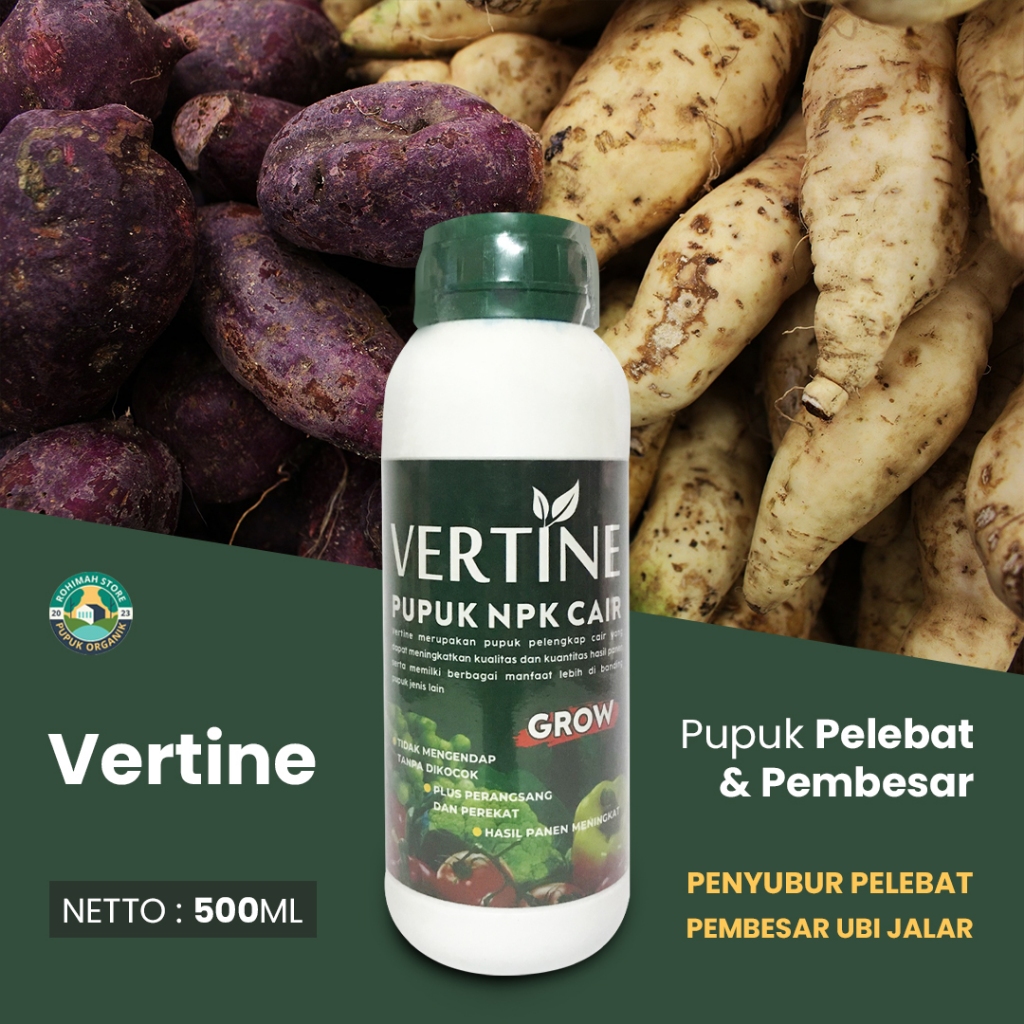 pupuk organik 500ML VERTI NPK CAIR pelebat penyubur pembesar umbi jalar paling bagus - pupuk buah um