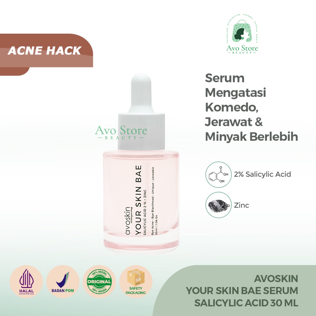 Avoskin YSB serum Salicylic Acid 2% + Zinc 30ML [ Eksfoliasi / Exfoliating ]