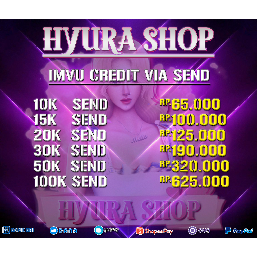 IMVU CREDIT VIA SEND PENDED CREATOR PRO