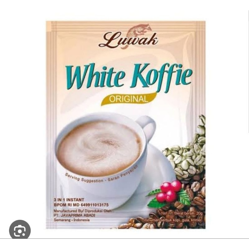 

Kopi Luwak White Koffie Sachet 20 gr isi 10 pcs