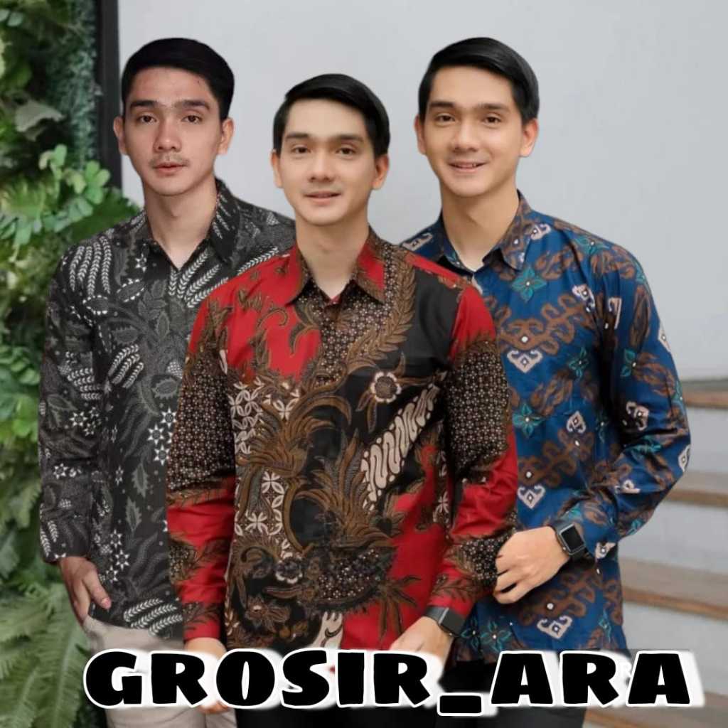 Baju Batik Warna Merah Marun Batik pria lengan panjang 2023 batik pria dewasa mewah 2023