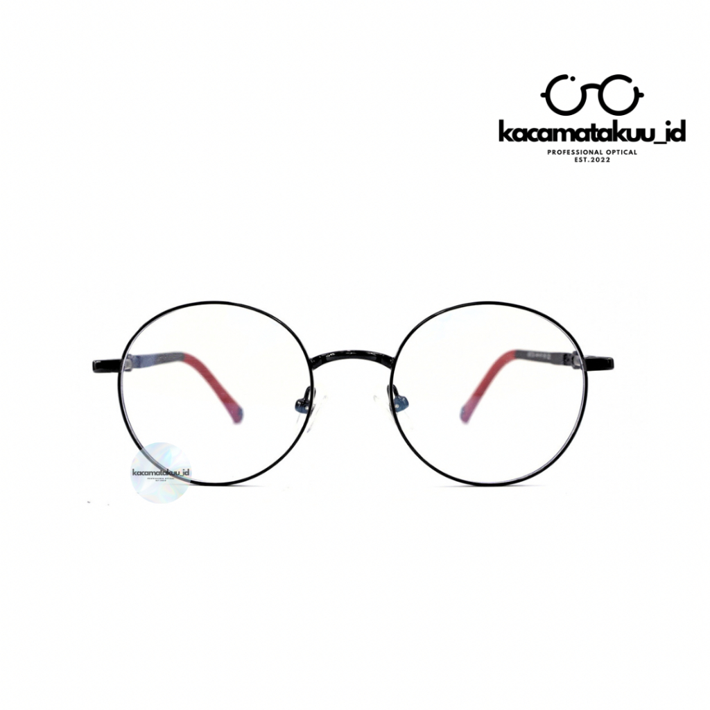 Kacamatakuu_id | Kacamata Anak Frame Besi Kombinasi Plastik Normal MInus Unisex  Rider