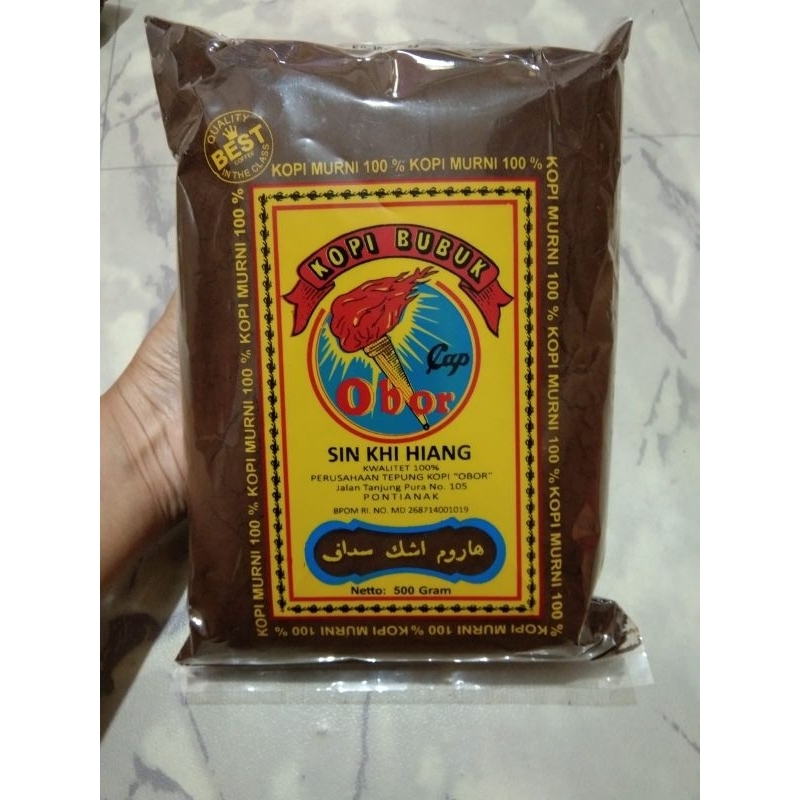 

Kopi Bubuk Cap Obor SIN KHI HIANG (500g) Kopi Kampung Khas Pontianak Kwalitas Terbaik / Kopi PONTIANAK / Oleh Oleh Khas Pontianak