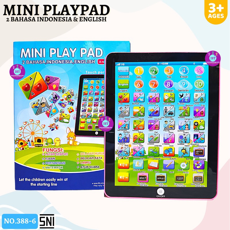 (BISA COD) PLAYPAD MINI 2 BAHASA - MAINAN ANAK EDUKASI EDUKATIF PLAY PAD / Mainan Anak MAINAN IPAD M