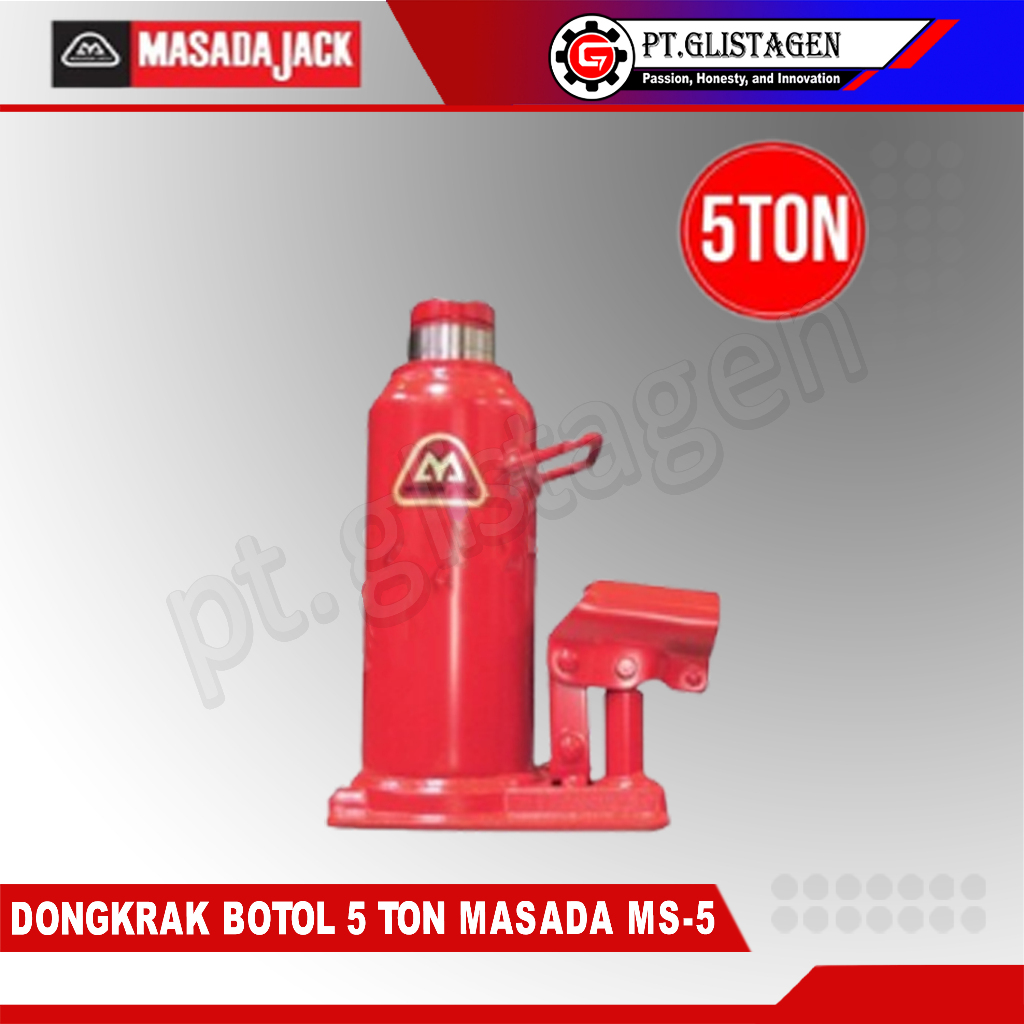 MASADA MS5 5 TON - Dongkrak Botol Mobil 5 Ton MS-5 ORIGINAL JAPAN