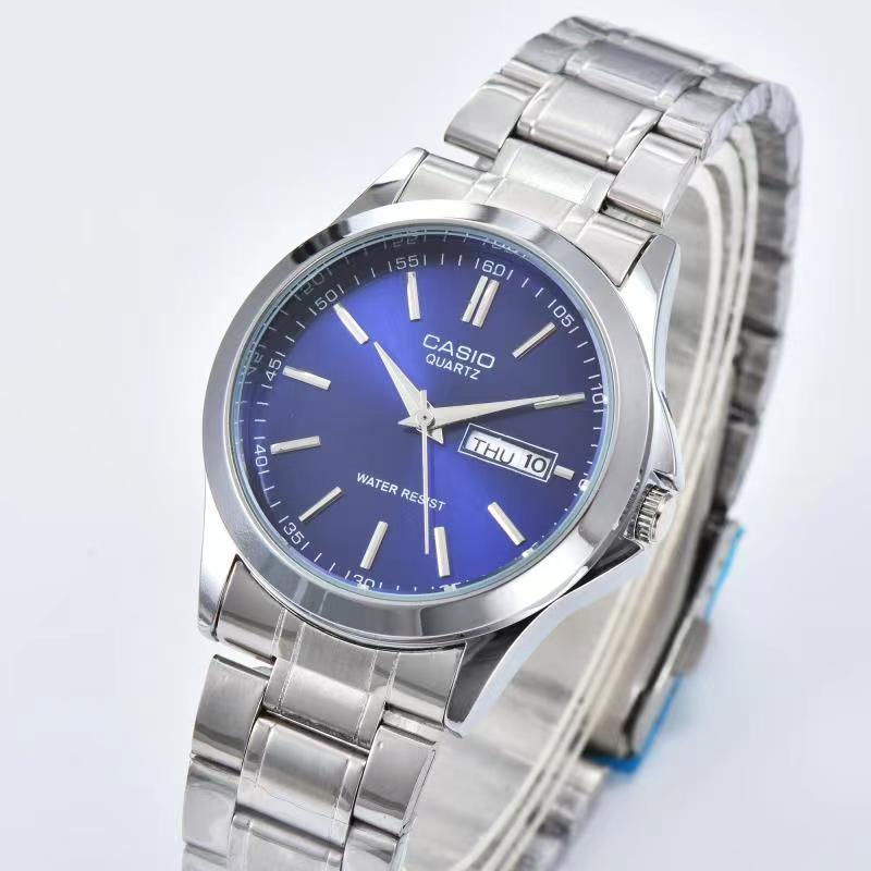 Free Kotak Casio Jam Tangan Pria Alba Tanggal Minggu Kalender Ganda Tahan Air Baja Tahan Karat Jam