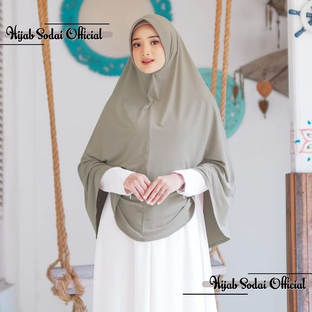 Bergo Instan Khimar Pet Antem Jersey Premium Ukuran XXL