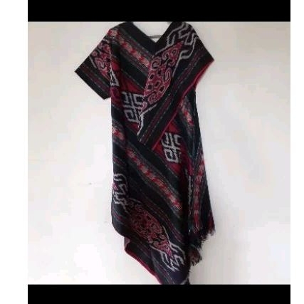 Dress Tenun Wanita Tunik Tenun Blanket Etnik Jepara Outer Tenun 001