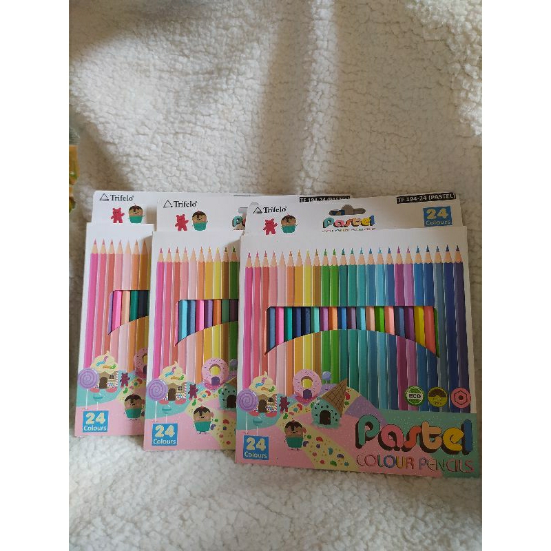 

TRIFELO PENSIL WARNA PASTEL COLOR / COLOUR PENCIL 24 WARNA