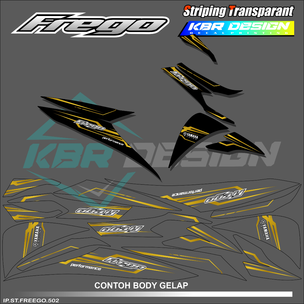 FREEGO (COD) STIKER STRIPING MOTOR YAMAHA FREEGO - STIKER LIST GRAFIK SIMPLE WARNA VARIASI DESAIN RA