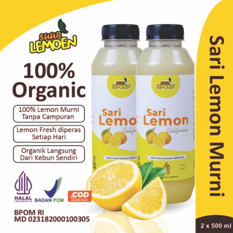 

Buruan pesan 1 Liter Fresh Sari Lemon Murni Jus Untuk Diet Pelangsing Badan Detox Alami Dengan Bahan Lemon California by Suur Lemoen ID