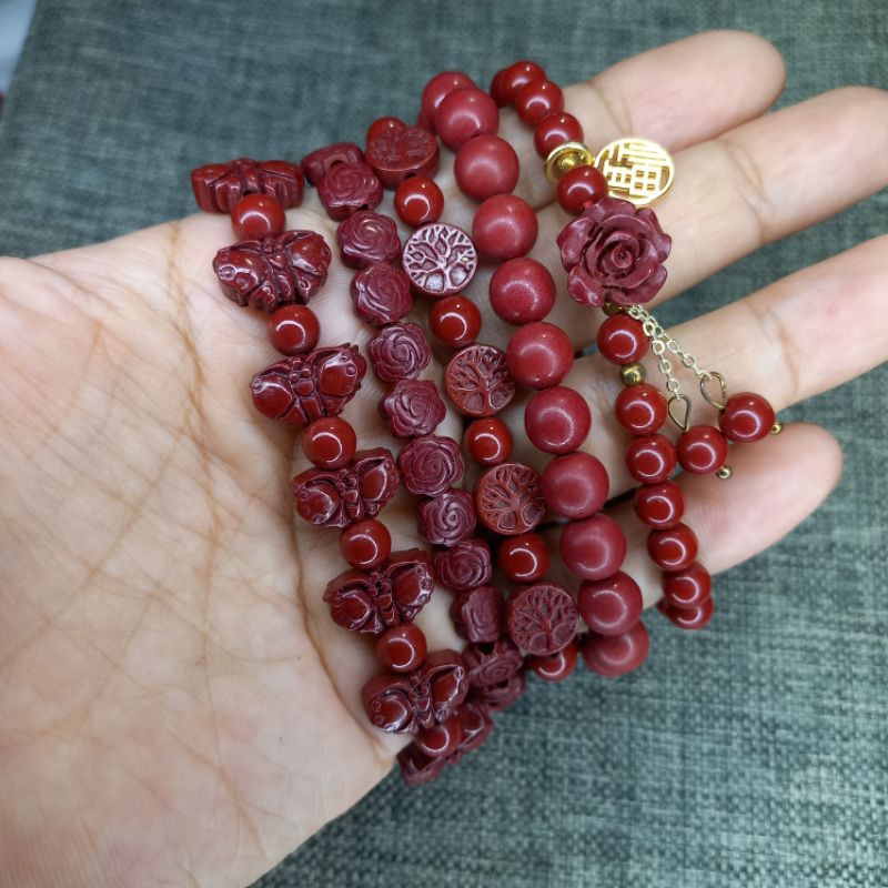 Cinnabar bracelets stones