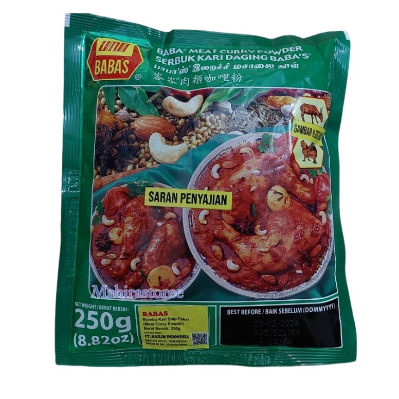 

Dapatkan Sekarang Babas Meat Curry Powder 250gr Bumbu Kari daging 250 gr