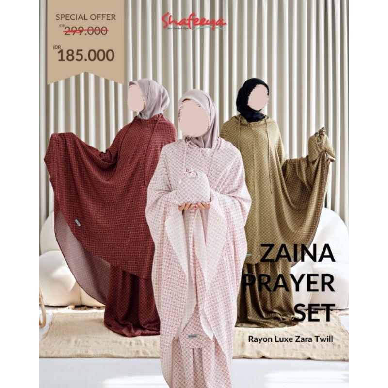 Mukena Zaina by Shafeeya / Mukena Shafeeya / Mukena Rayon Zara Twill