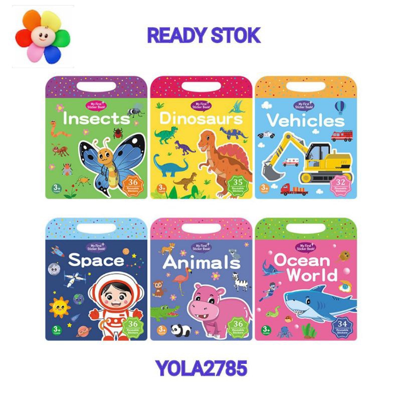 

Buku Stiker Sticker Anak NEW VERSION Reusable Books Activity Kids Mainan Edukasi