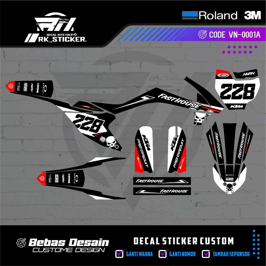 DECAL RXF 50 CC / KTM 50 CC / KTM 65 CC FREE CUSTOME DESIGN