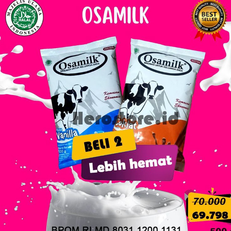 

Belanja sekarang SUSU OSAMILK ORIGINAL 100% Penggemuk Badan & Penambah Nafsu Makan 500 g