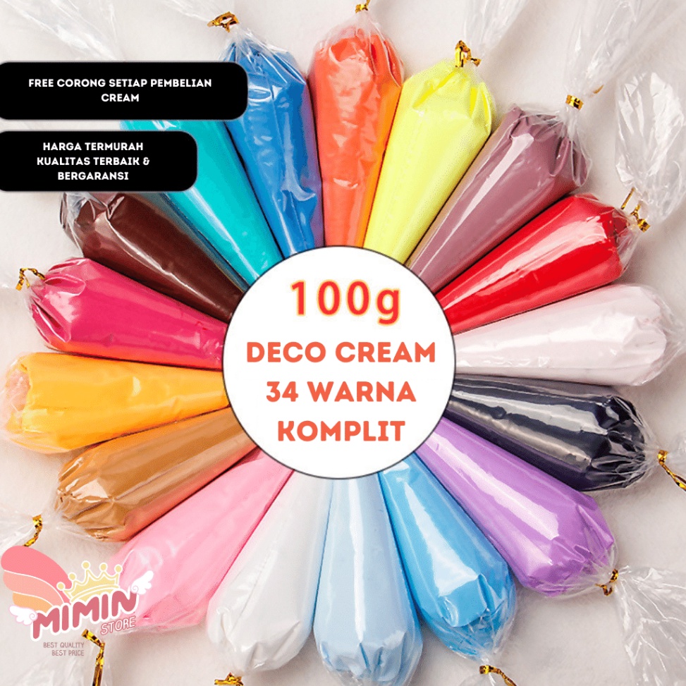 

Booming 100 Gr Deco Cream | Liquid Cream | Fake Whip Cream 34 Warna DIY