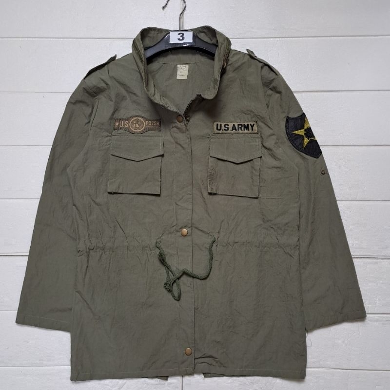 JAKET SEMI PARKA JINHO JEANS 'F**KTHEWORLD ARMY JACKET SIZE M