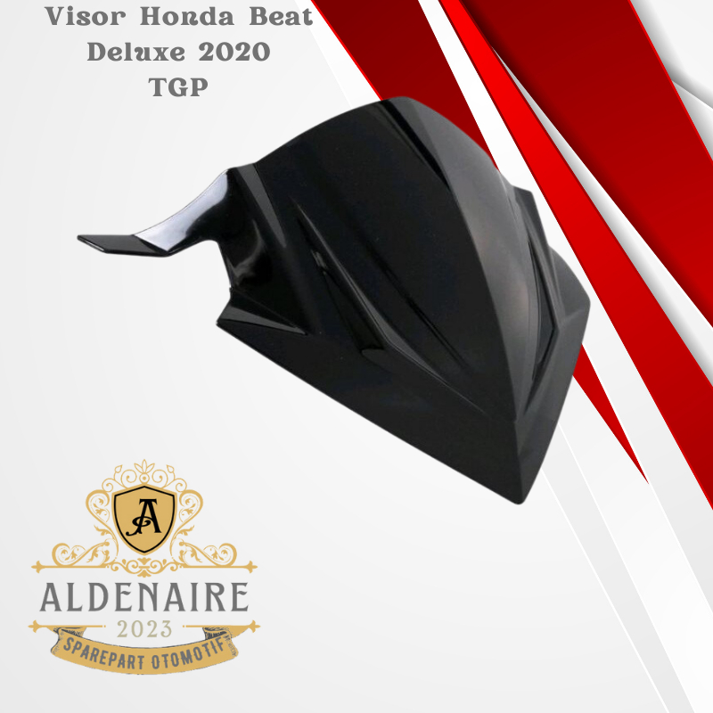 Windshield Visor Motor Honda Beat Deluxe/ Beat Street Led Tahun 2020-2023 Tgp Full Black