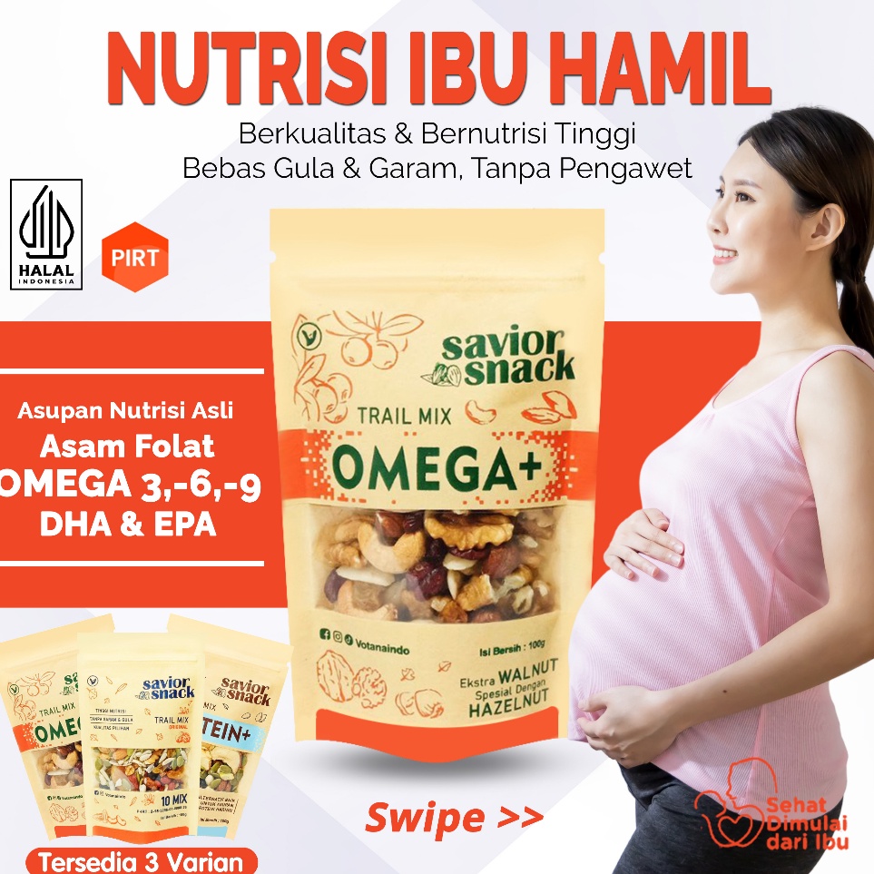 

Produk terbaru Cemilan Ibu Hamil Trimester 1,2 & 3 Makanan Sehat Bumil - Savior Snack Omega+ Extra WALNUT Spesial dengan HAZELNUT