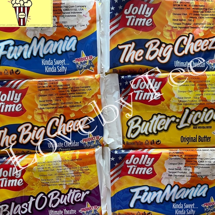 

Lariz Jolly Time Microwave Popcorn Original Murah