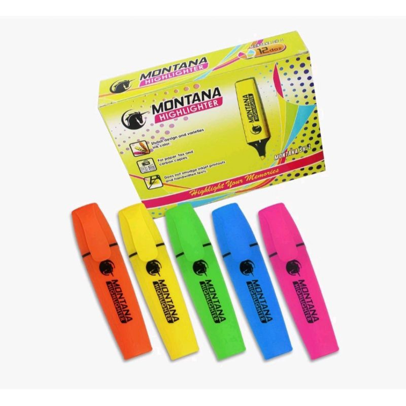 

Stabilo / Highlighter Warna SH-1P MONTANA Penanda Berwarna ( Per Pcs )