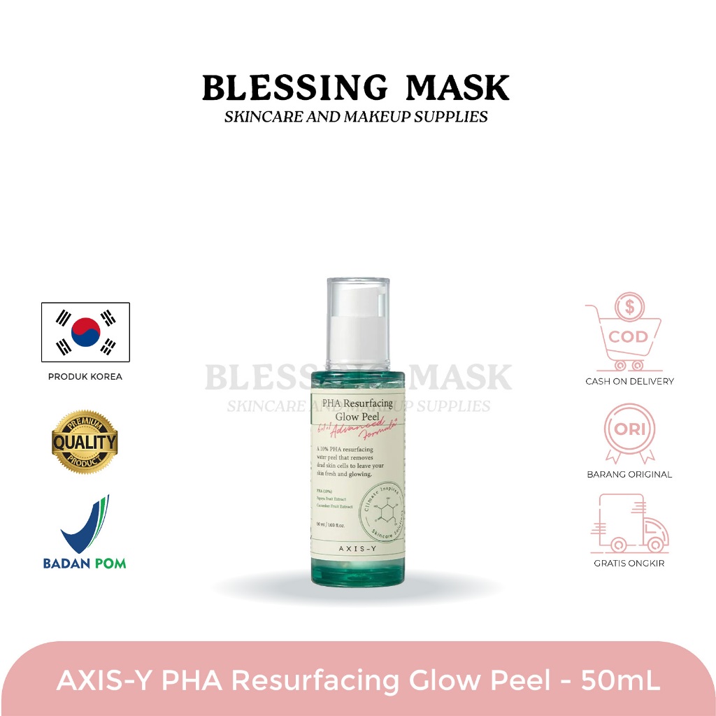 AXIS-Y PHA Resurfacing Glow Peel - 50mL| axisy peeling wajah dengan PHA 10%