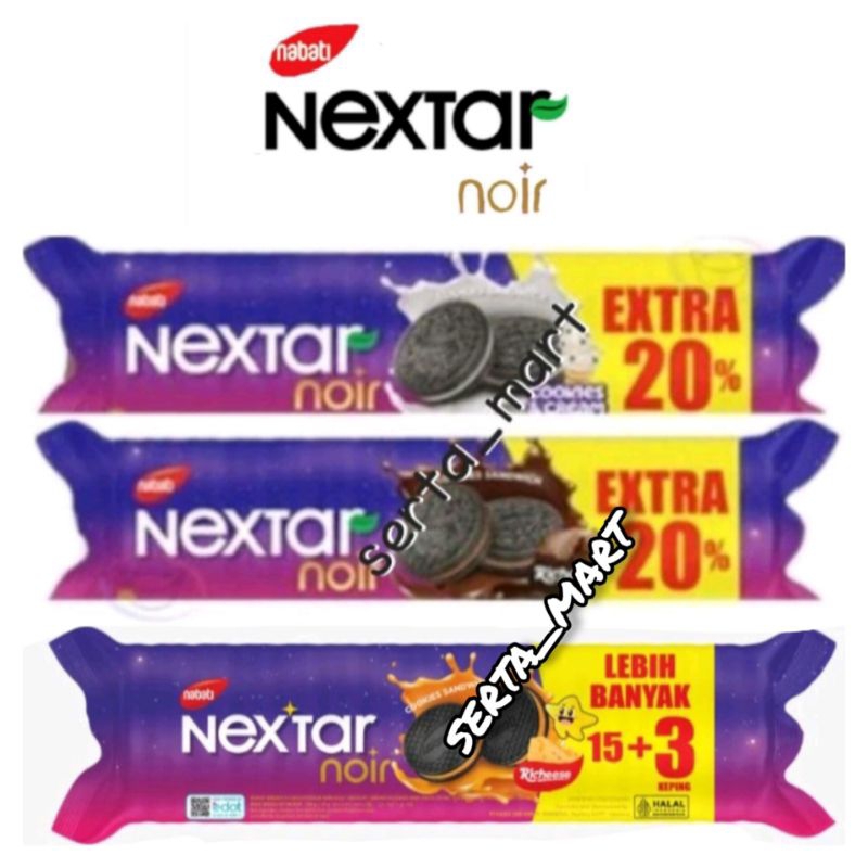 

Nextar Noir Richoco Cookies Sandwich 144gr - Biskuit Noir Cokelat / Cookies Cream