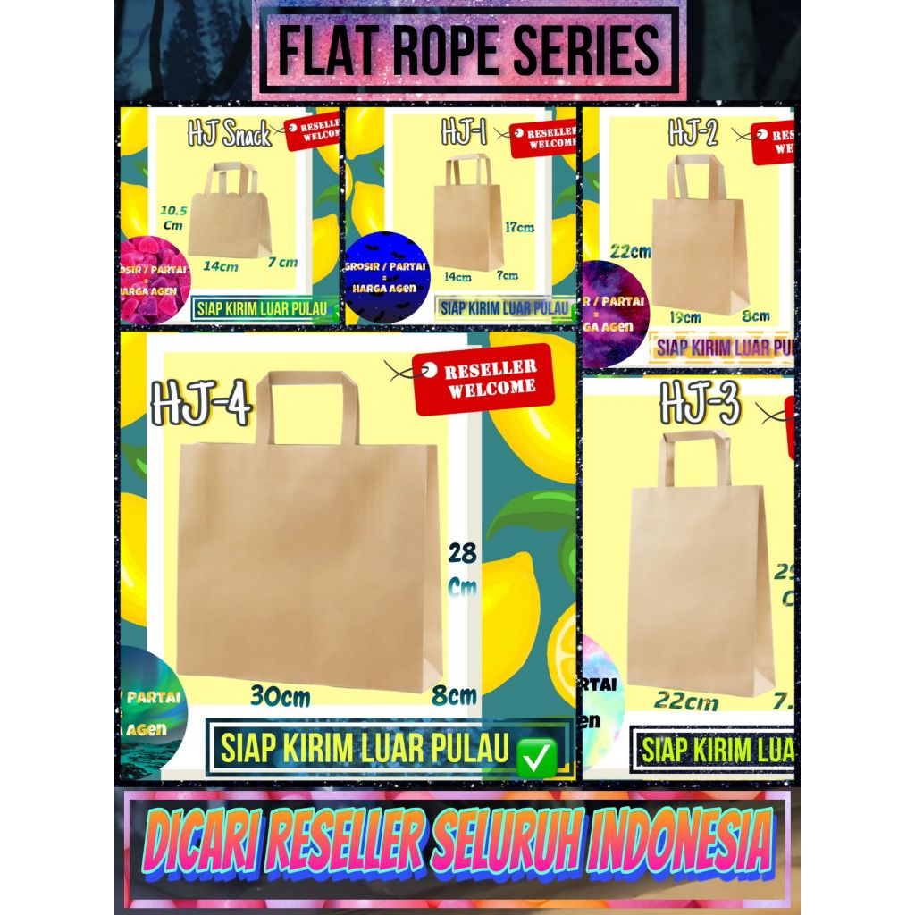 

MINIMAL ORDER 12 PCS!! DAN KELIPATAN!! TIDAK BISA 20 30 40 PAPERBAG HJ 1 14x7x17 TAS KERTAS TAS BELANJA PAPERBAG SOUVENIR HAMPERS BAG TAS KADO TAS WEDDING TAS KONDANGAN TAS HADIAH TAS ULTAH TAS HANDLE FLAT TAS TALI RATA