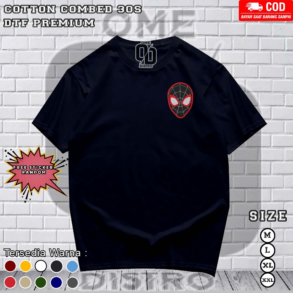 V1 Kaos Couple Spiderman Miles Morales & Gwen Stacy Warna Putih - Kaos Spiderman Couple - Tshirt Spi