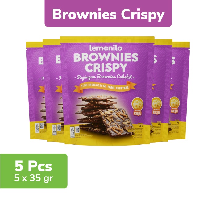 

12.12 HARGA GROSIR 5 Pcs Lemonilo Brownies Crispy Keju 35g !